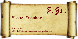 Plesz Zsombor névjegykártya